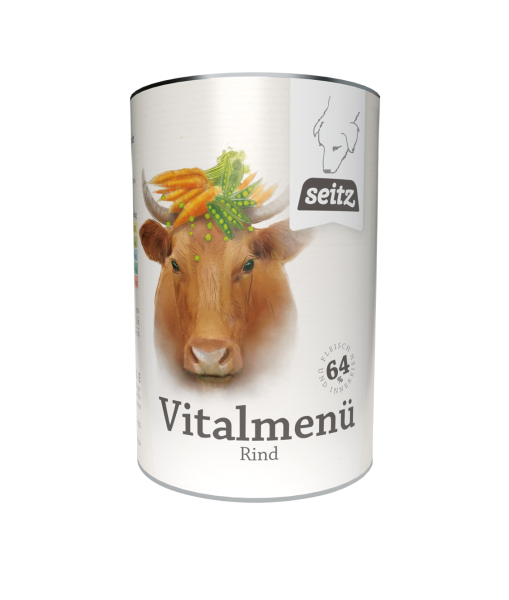 Preview: Vitalmenü mit Rind - Nassfutter